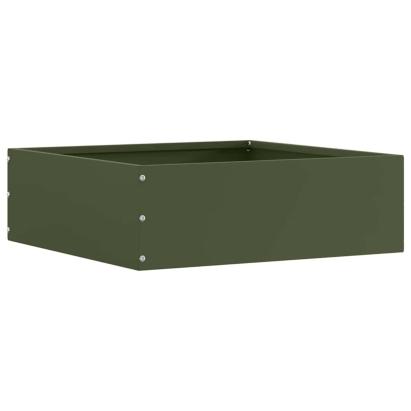 Margine pentru gazon Verde măsliniu 40 x 40 x 13 cm Oțel GartenMobel Dekor
