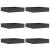 Margine pentru gazon 6 pcs Negru 60 x 60 x 13 cm Oțel GartenMobel Dekor