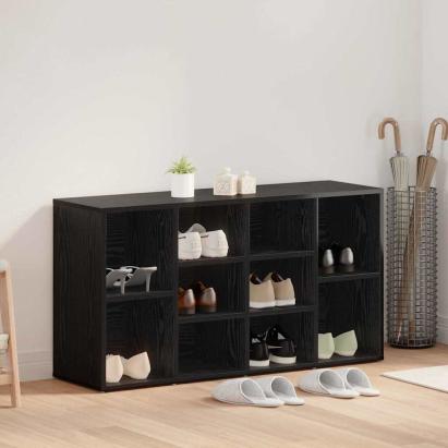 Bancă pentru pantofi cu raft Stejar negru 103 x 30 x 54.5 cm GartenMobel Dekor