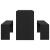 Set de dining 2 pcs Stejar negru Lemn compozit GartenMobel Dekor