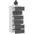Comoda cu 6 sertare, PAL laminat 16 mm, 40x35x109 cm, alb si gri Household NewTrend