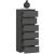 Comoda cu 6 sertare, PAL laminat 16 mm, 40x35x109 cm, gri Household NewTrend