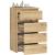 Comoda cu 4 sertare, PAL laminat 16mm, 40x35x74 cm, stejar artisan Household NewTrend