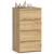 Comoda cu 4 sertare, PAL laminat 16mm, 40x35x74 cm, stejar artisan Household NewTrend