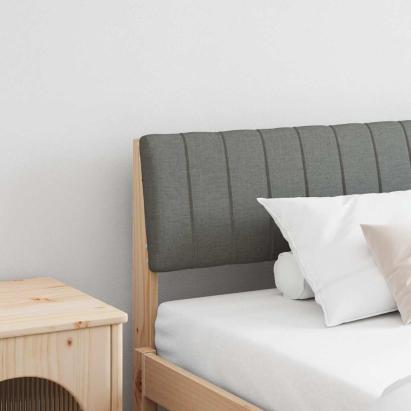 Tăblie tapițată Gri închis 200 cm Lemn de pin masiv GartenMobel Dekor