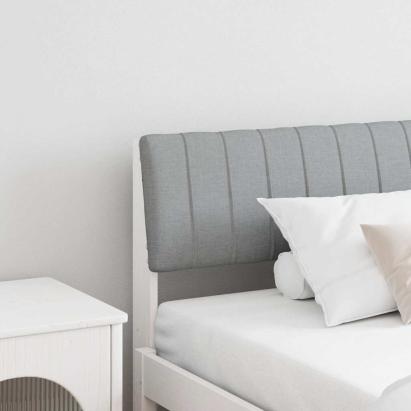 Tăblie tapițată Gri deschis 200 cm Lemn de pin masiv GartenMobel Dekor