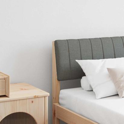 Tăblie tapițată Gri închis 180 cm Lemn de pin masiv GartenMobel Dekor