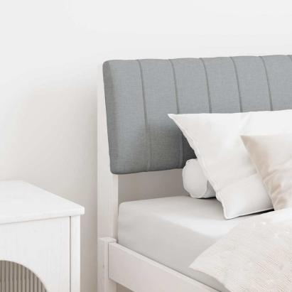 Tăblie tapițată Gri deschis 100 cm Lemn de pin masiv GartenMobel Dekor