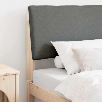 Tăblie tapițată Gri închis 100 cm Lemn de pin masiv GartenMobel Dekor