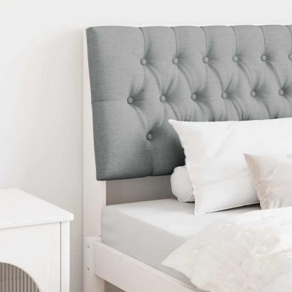 Tăblie tapițată Gri deschis 100 cm Lemn de pin masiv GartenMobel Dekor