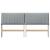 Tăblie tapițată Gri deschis 180 cm Lemn de pin masiv GartenMobel Dekor