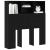 Tablă de pat cu sertar cu raft Stejar Negru 100 x 19 x 103,5 cm GartenMobel Dekor
