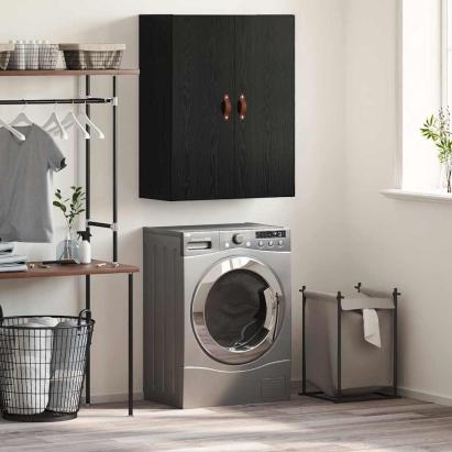 Dulap montat pe perete Negru 69.5 x 34 x 90 cm Lemn compozit GartenMobel Dekor