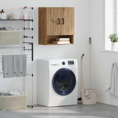 Dulap de perete stejar artizanal 60 x 31 x 70 cm Lemn compozit GartenMobel Dekor