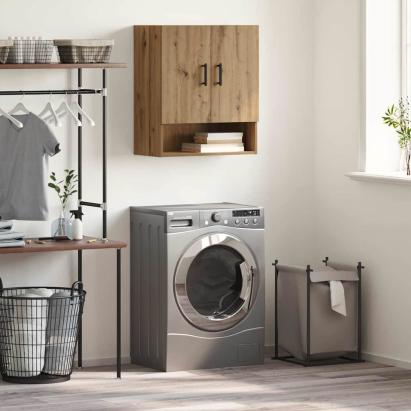 Dulap de perete stejar artizanal 60 x 31 x 70 cm Lemn compozit GartenMobel Dekor