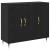 Bufet Negru 90 x 34 x 80 cm Lemn compozit GartenMobel Dekor
