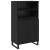 Bufet Negru 60 x 36 x 110 cm Lemn compozit GartenMobel Dekor