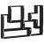 Cubo de perete Stejar negru 96 x 12 x 64 cm Lemn compozit GartenMobel Dekor