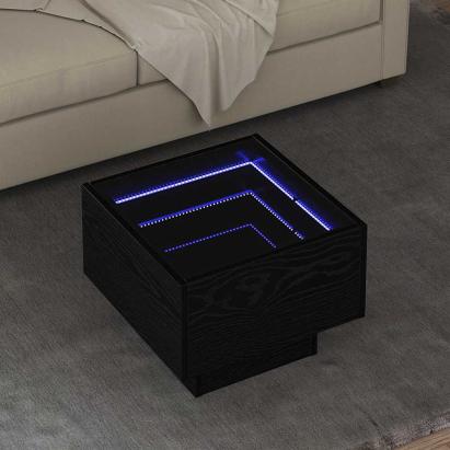 Masă de cafea Stejar negru 40 x 40 x 30 cm Lemn compozit GartenMobel Dekor