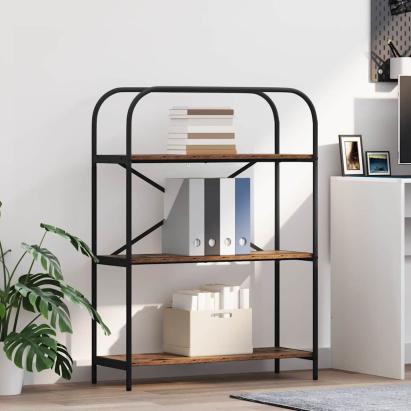 Raft pentru cărți Lemn vechi 80 x 30 x 109 cm Lemn compozit GartenMobel Dekor