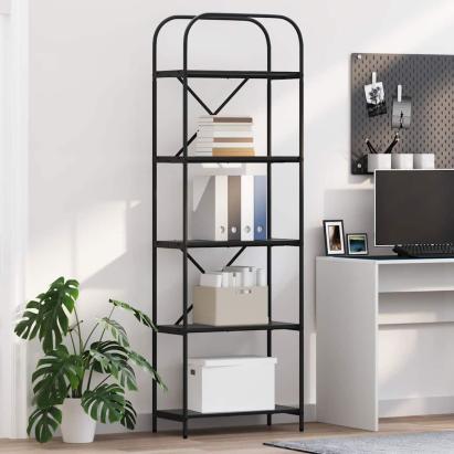 Raft pentru cărți Stejar negru 60 x 30 x 183 cm Lemn compozit GartenMobel Dekor