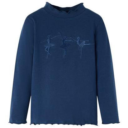 Tricou pentru copii cu mâneci lungi, bleumarin, 92 GartenMobel Dekor