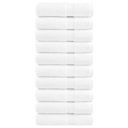 Prosoape mâini premium SOLUND 10 buc alb 50x100cm 600gsm GartenMobel Dekor