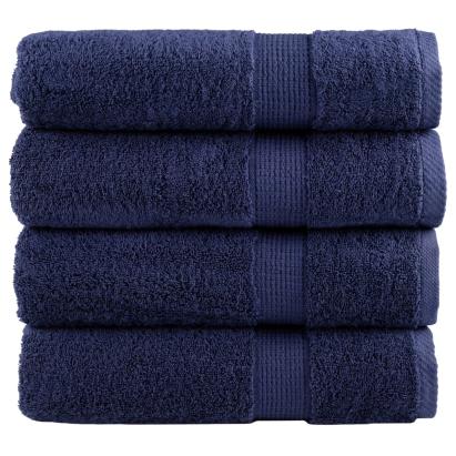 Prosoape de mâini premium SOLUND 4buc bleumarin 50x100cm 600gsm GartenMobel Dekor
