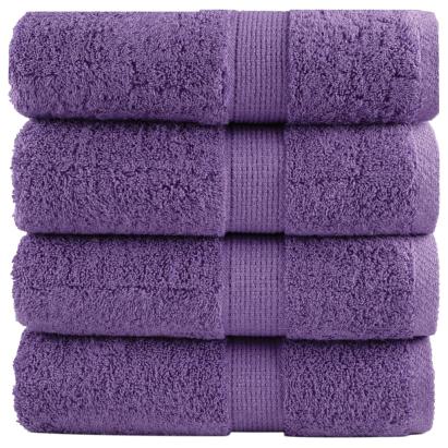 Prosoape oaspeți premium SOLUND 4 buc violet 30x50 cm 600 gsm GartenMobel Dekor