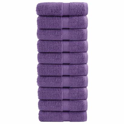 Prosoape oaspeți premium SOLUND 10 buc violet 30x50 cm 600 gsm GartenMobel Dekor