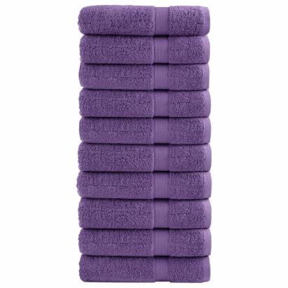 Prosoape de mâini premium SOLUND 10buc. violet 50x100 cm 600gsm GartenMobel Dekor