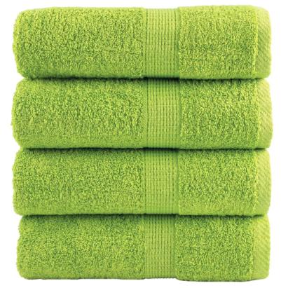 Prosoape de baie premium SOLUND, 4 buc., verde măr, 30x30 cm, 600 g/m² GartenMobel Dekor