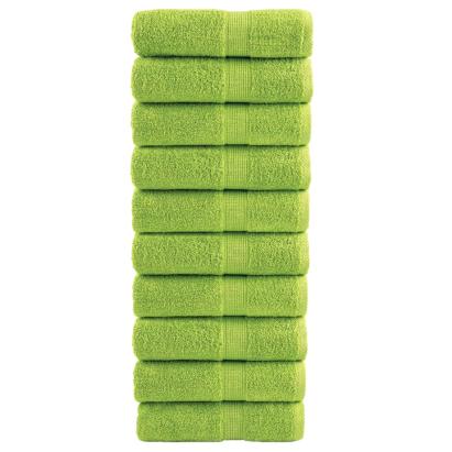 Prosoape de baie premium SOLUND, 10 buc., verde măr, 30x30 cm, 600 g/m² GartenMobel Dekor