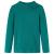 Tricou de copii cu mâneci lungi, tricot cu nervuri, verde închis, 92 GartenMobel Dekor