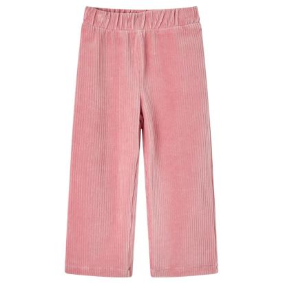 Pantaloni de copii din velur, roz, 92 GartenMobel Dekor