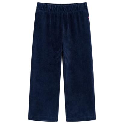 Pantaloni de copii din velur, bleumarin, 92 GartenMobel Dekor