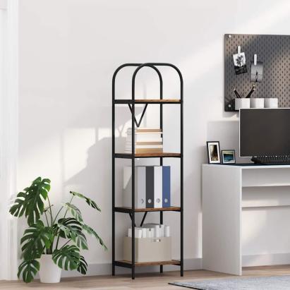 Raft pentru cărți Lemn vechi 40 x 30 x 146 cm Lemn compozit GartenMobel Dekor