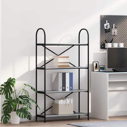 Raft pentru cărți sonoma gri 80 x 30 x 146 cm Lemn compozit GartenMobel Dekor