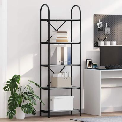 Raft pentru cărți sonoma gri 60 x 30 x 183 cm Lemn compozit GartenMobel Dekor