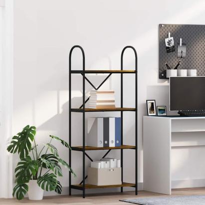 Raft pentru cărți Stejar afumat 60 x 30 x 146 cm Lemn compozit GartenMobel Dekor