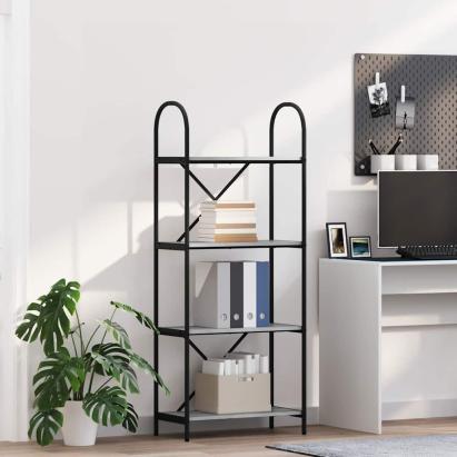 Raft pentru cărți sonoma gri 60 x 30 x 146 cm Lemn compozit GartenMobel Dekor