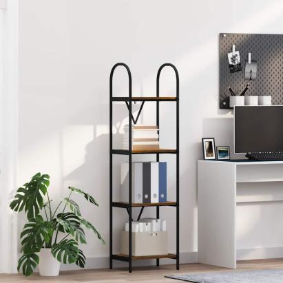 Raft pentru cărți Stejar afumat 40 x 30 x 146 cm Lemn compozit GartenMobel Dekor