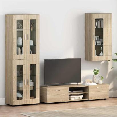Cabinet suspendat Stejar sonoma 55 x 29 x 100 cm Lemn compozit GartenMobel Dekor