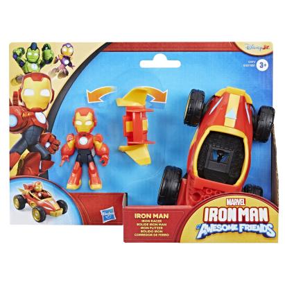 MARVEL IRON MAN SI PRIETENII SAI UIMITORI SET VEHICUL SI FIGURINA IRON MAN SuperHeroes ToysZone