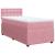 Pat box spring cu saltea, roz, 90x200 cm, catifea GartenMobel Dekor