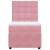 Pat box spring cu saltea, roz, 90x200 cm, catifea GartenMobel Dekor