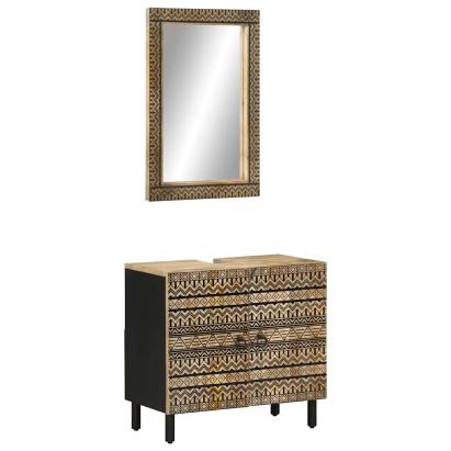 Set mobilier de baie, 2 piese, lemn masiv de mango GartenMobel Dekor