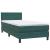 Pat box spring cu saltea, verde închis, 90x210 cm, catifea GartenMobel Dekor