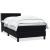 Pat box spring cu saltea, negru, 90x210 cm, catifea GartenMobel Dekor