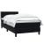 Pat box spring cu saltea, negru, 90x210 cm, catifea GartenMobel Dekor